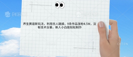 AI养生赛道新玩法,10条作品涨粉5.2W,操作简单,新人小白能轻松制作-星叙轻创